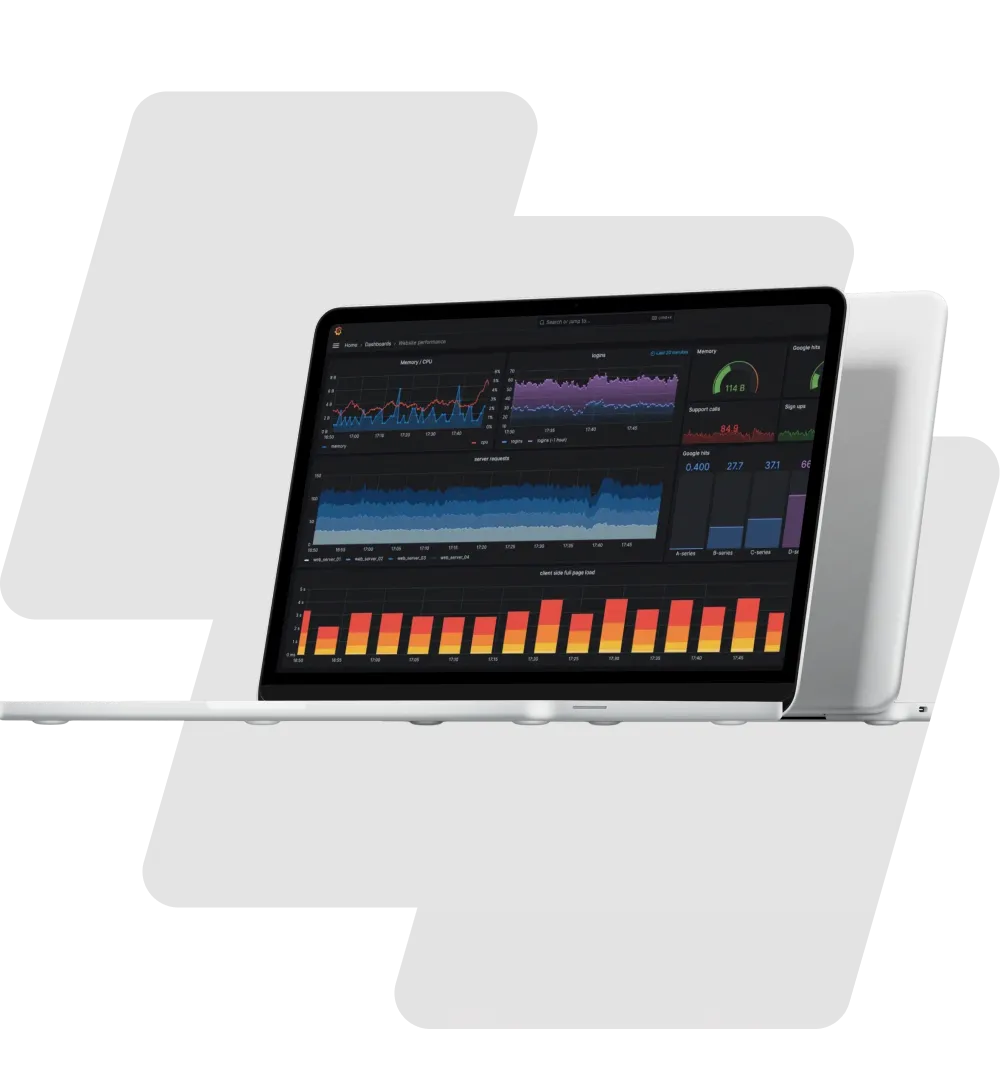 Tablet met een dashboard
